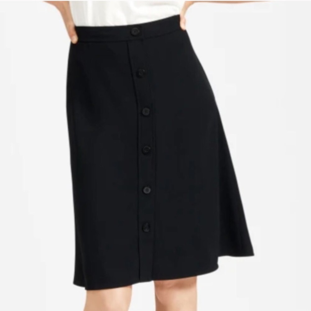 Everlane Black Japanese GoWeave Swing Skirt NWT 00
